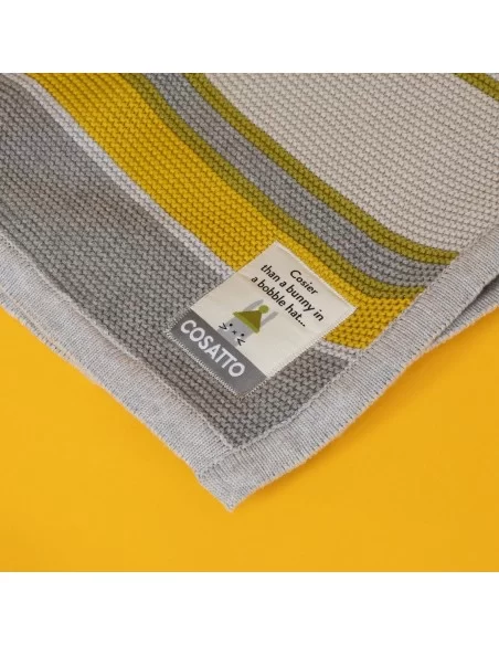 Cosatto Stripe Blanket-Grey Yellow Cosatto