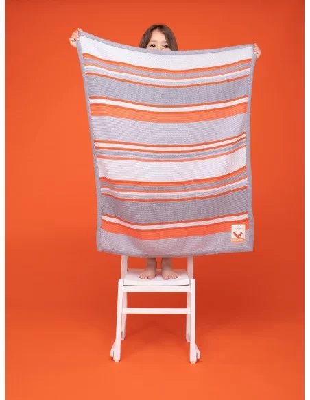Cosatto Stripe Blanket-Grey Orange Cosatto