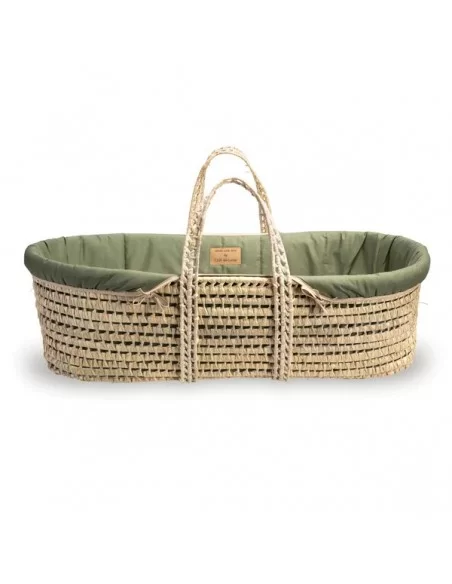 Clair de Lune Organic Palm Moses Basket-Forest Green Clair De Lune