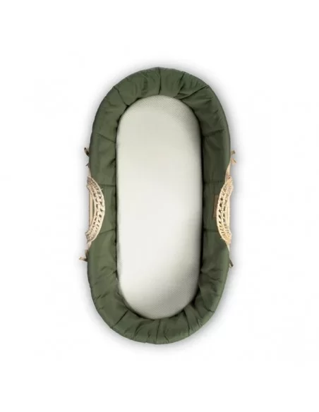 Clair de Lune Organic Palm Moses Basket-Forest Green Clair De Lune