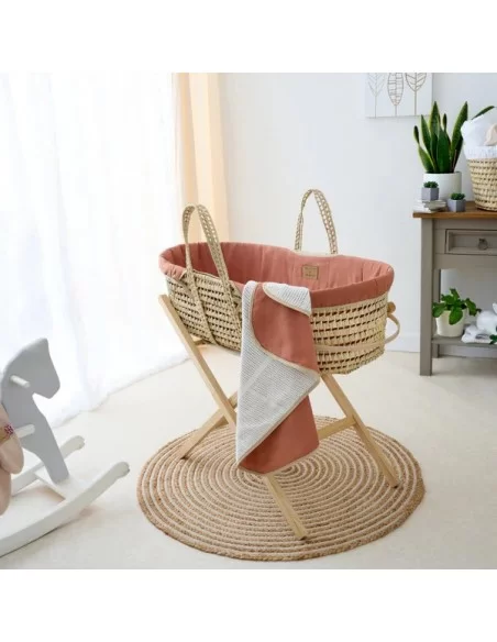 Clair de Lune Organic Palm Moses Basket-Rust Orange Clair De Lune