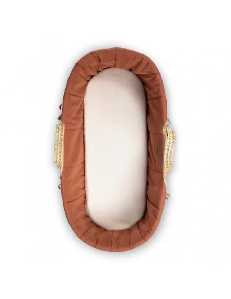 Clair de Lune Organic Palm Moses Basket-Rust Orange Clair De Lune