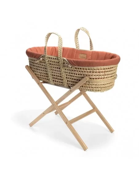 Clair de Lune Organic Palm Moses Basket-Rust Orange Clair De Lune