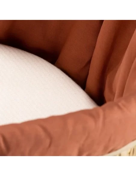 Clair de Lune Organic Palm Moses Basket-Rust Orange Clair De Lune