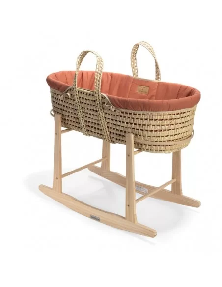 Clair de Lune Organic Palm Moses Basket-Rust Orange Clair De Lune