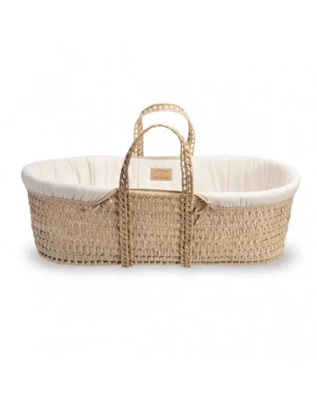 Clair de Lune Organic Palm Moses Basket-Natural Cream Clair De Lune