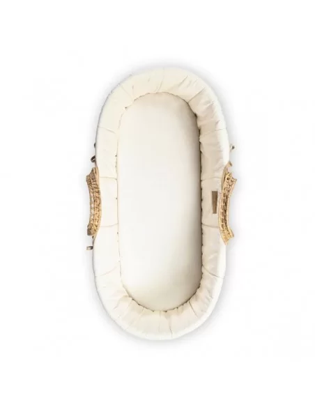 Clair de Lune Organic Palm Moses Basket-Natural Cream Clair De Lune