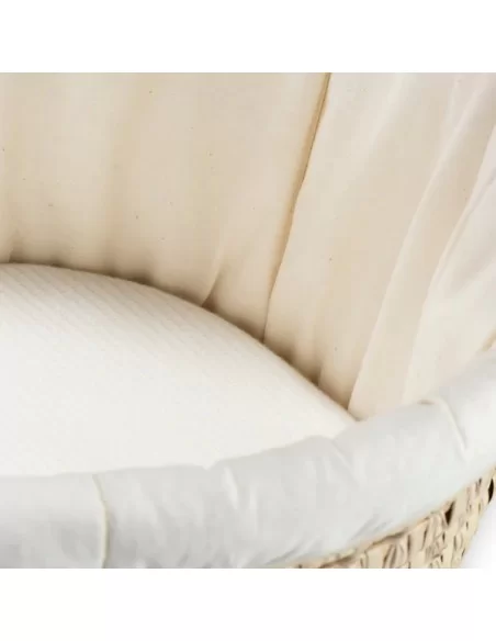 Clair de Lune Organic Palm Moses Basket-Natural Cream Clair De Lune