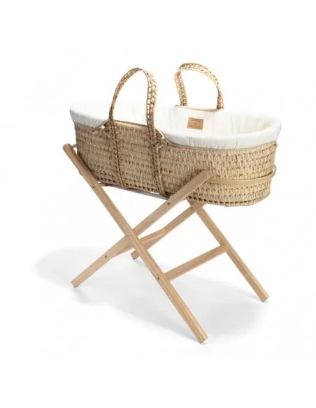 Clair de Lune Organic Palm Moses Basket-Natural Cream Clair De Lune