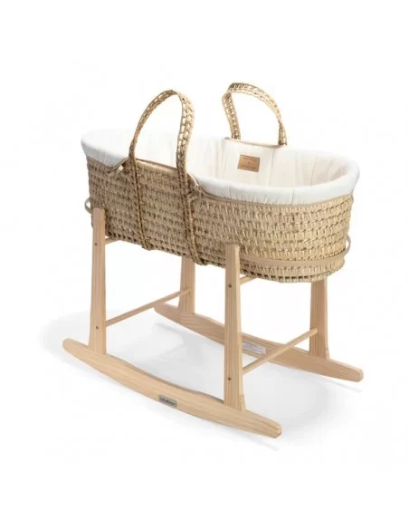 Clair de Lune Organic Palm Moses Basket-Natural Cream Clair De Lune