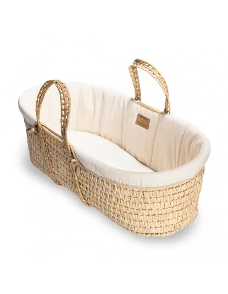Clair de Lune Organic Palm Moses Basket-Natural Cream Clair De Lune