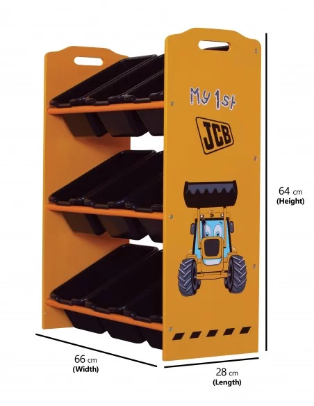 Kidsaw JCB 9 Children's Bin/Toy Storage Unit Kidsaw