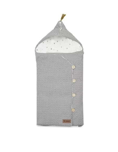 Jane Mims+Baby Blanket Shawl with Hood-Dim Grey Johnston Prams