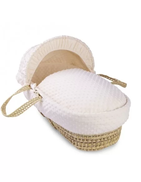 Clair de Lune Dimple Palm Moses Basket-Cream + Folding Stand Clair De Lune