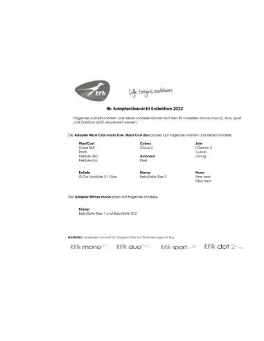 TFK Mono2 Maxi Cosi adapter TFK Mono2 Maxi Cosi adapter