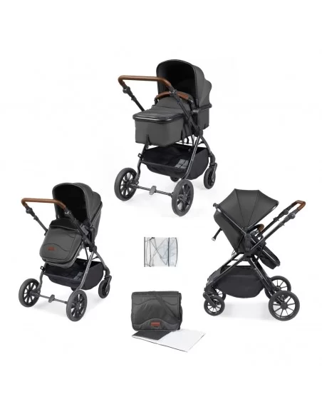 Ickle Bubba Cosmo Black Chassis 2in1 Travel System-Graphite Grey Ickle Bubba