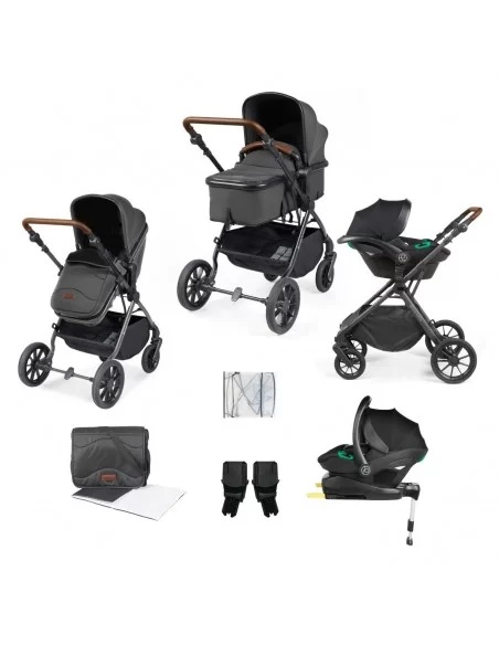 Ickle Bubba Cosmo All in One i-Size Travel System & ISOFIX Base-Graphite Grey Ickle Bubba