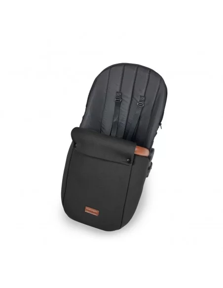 Ickle Bubba Stomp Luxe Black Frame All in One Premium i-Size Travel System With Isofix Base-Midnight/Tan Handle Ickle Bubba