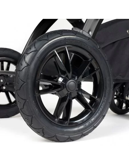 Ickle Bubba Stomp Luxe Black Frame All in One Premium i-Size Travel System With Isofix Base-Midnight/Black Handle Ickle Bubba