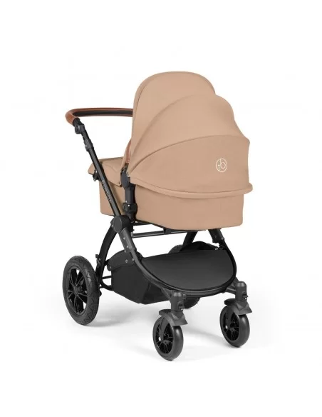 Ickle Bubba Stomp Luxe Black Frame All in One Premium i-Size Travel System With Isofix Base-Desert/Tan Handle Ickle Bubba