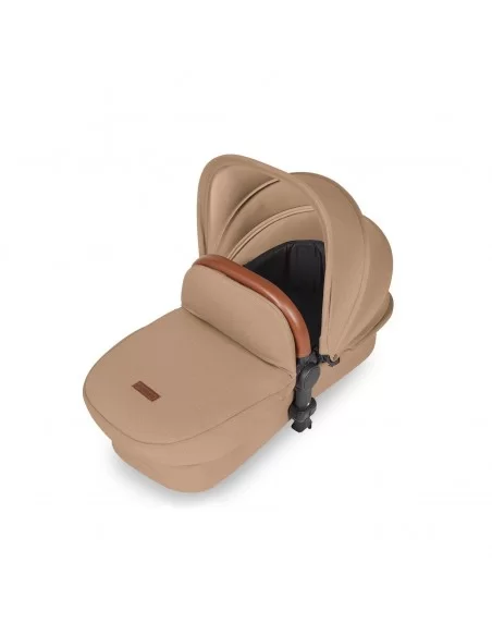 Ickle Bubba Stomp Luxe Black Frame All in One Premium i-Size Travel System With Isofix Base-Desert/Tan Handle Ickle Bubba