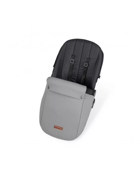 Ickle Bubba Stomp Luxe Silver Frame All in One Premium i-Size Travel System With Isofix Base-Pearl Grey/Black Handle Ickle Bubba