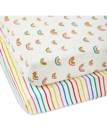 Ickle Bubba Cot Bed Sheets Pack Of 2-Rainbow Dreams Ickle Bubba