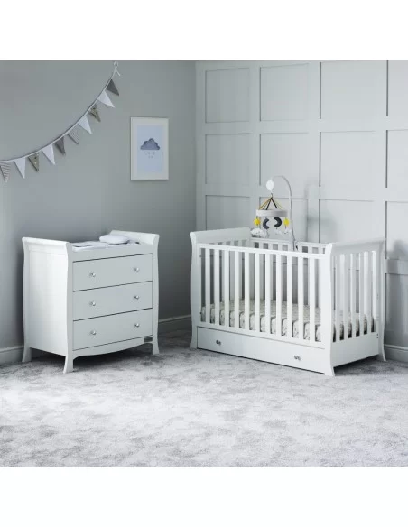 Ickle Bubba Snowdon 4 in 1 Mini 2 Piece Furniture Set-White Ickle Bubba