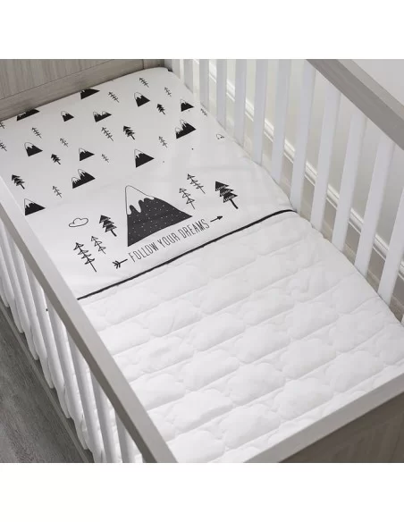 Ickle Bubba Cot Bed Quilt-Mono Mountains Ickle Bubba