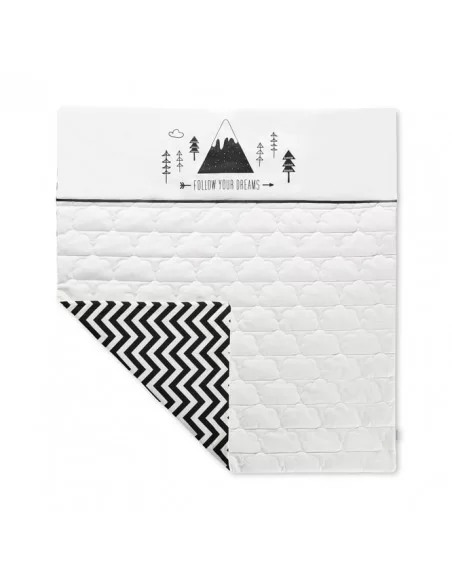 Ickle Bubba Cot Bed Quilt-Mono Mountains Ickle Bubba