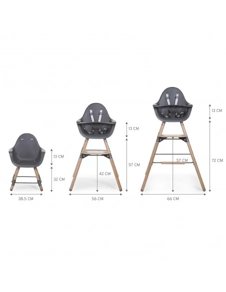 Childhome Evolu 2 High Chair-Natural/Anthracite Childhome