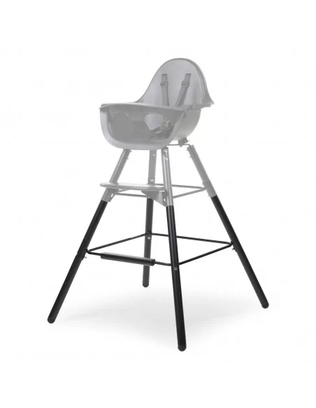 Childhome Evolu 2 High Chair Extra Long Legs-Black + Footstep Childhome