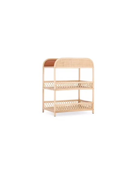 CuddleCo Aria Changing Table - Rattan-Light Brown Cuddle Co