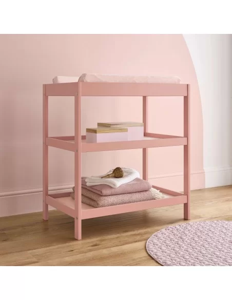 CuddleCo Nola 2pc Set Changing Table and Cot Bed-Soft Blush Cuddle Co