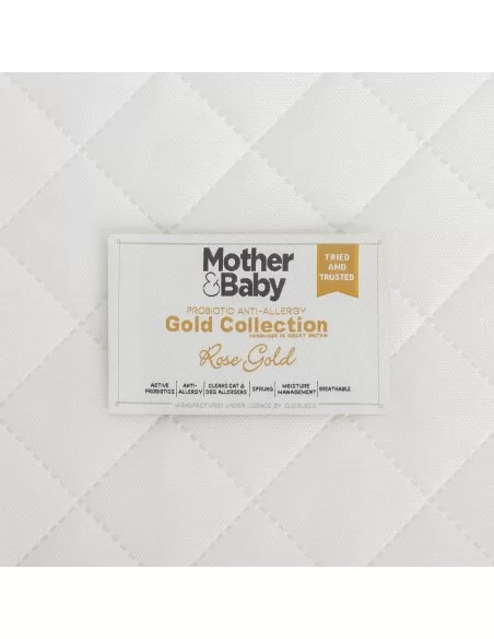 Mother&Baby Rose Gold Anti Allergy Sprung Cot Bed Mattress Mother&Baby