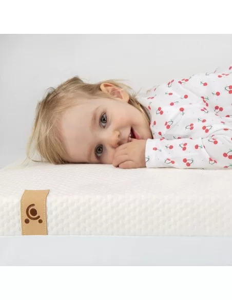 CuddleCo Signature Hypo Allergenic Bamboo Pocket Sprung Cot Bed Mattress-White Cuddle Co