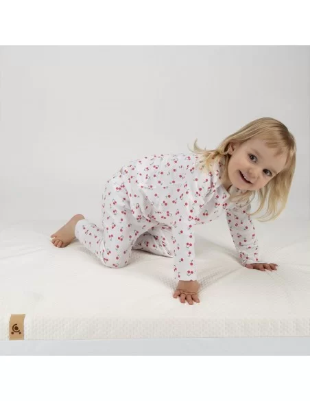 CuddleCo Harmony Hypo Allergenic Bamboo Sprung Cot Bed Mattress-White Cuddle Co