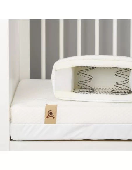 CuddleCo Lullaby Hypo Allergenic Bamboo Foam Cot Bed Mattress-White Cuddle Co