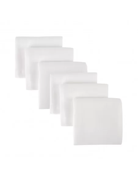 Mother&Baby Muslins 6 pack GOTS Organic Cotton-White Mother&Baby
