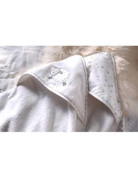 Silver Cloud Hooded Cuddle Robes Pack Of 2-Counting Sheep Silver Cloud