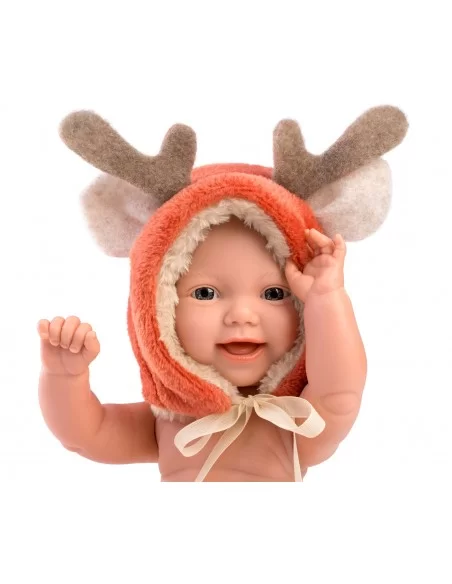 Llorens Dolls Mini Baby Doll With Reindeer Hat 31cm Llorens Dolls