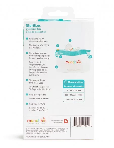 Munchkin Microwave Bottle Sterilizer Bags Munchkin