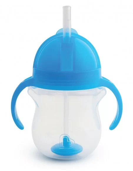 Munchkin Toddler Click Lock Weighted Straw Trainer Cup-Blue Munchkin