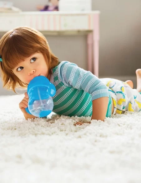 Munchkin Toddler Click Lock Weighted Straw Trainer Cup-Blue Munchkin