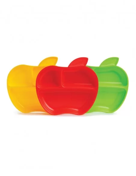 Munchkin Toddlers Lil Apple Plates-3 Pack Munchkin