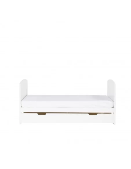 Ickle Bubba Coleby Scandi Classic Cot Bed And Under Drawer-White Ickle Bubba