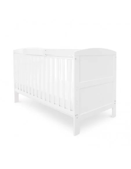 Ickle Bubba Coleby Classic Cot Bed (140 x 70cm)-White With Fibre Mattress Ickle Bubba