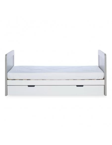 Ickle Bubba Pembrey Cot Bed And Under Drawer-Ash Grey/White Ickle Bubba
