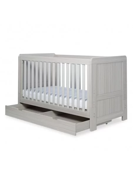 Ickle Bubba Pembrey Cot Bed & Under Drawer-Ash Grey Ickle Bubba