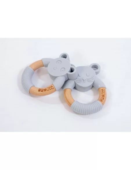 Belo And Me Animal Wood Teether Penny Panda-Blue/Grey Belo And Me